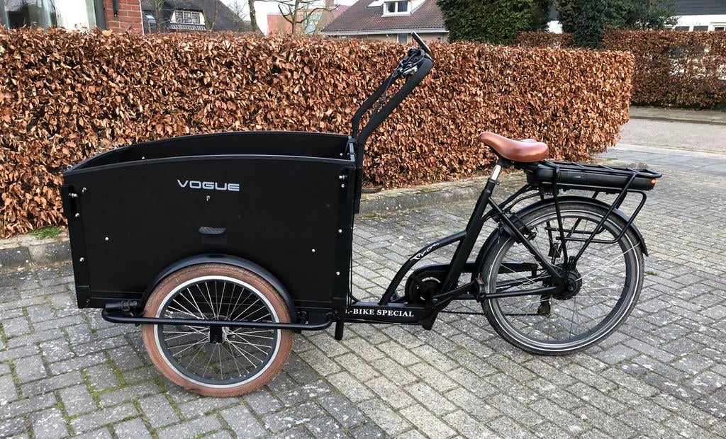 Elektrische bakfiets Vogue suprème, Ophalen, Zo goed als nieuw, Huif