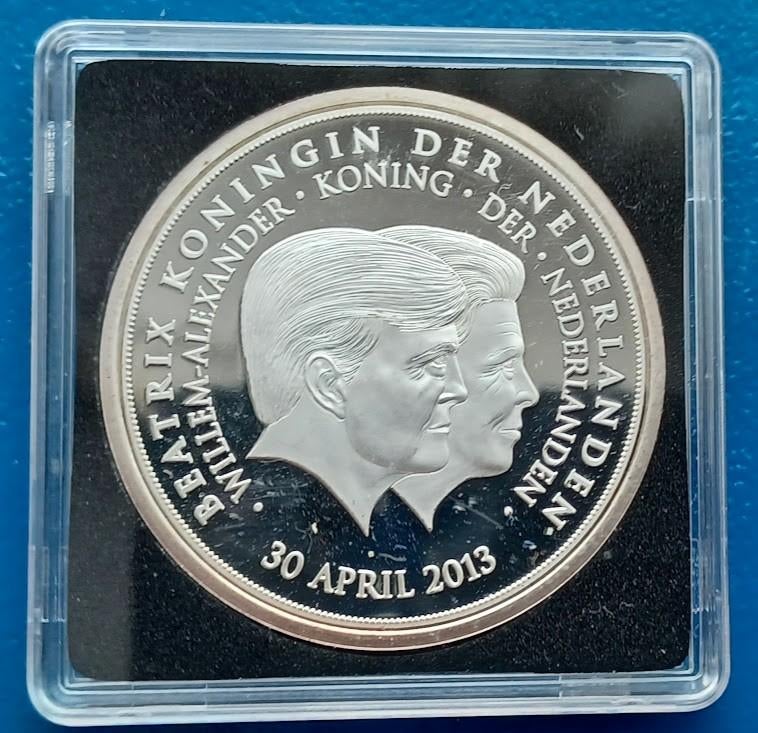 Penning Abdicatie Koningin Beatrix - 2013 Proof, Postzegels en Munten, Penningen en Medailles, Verzenden, Overige materialen, Nederland