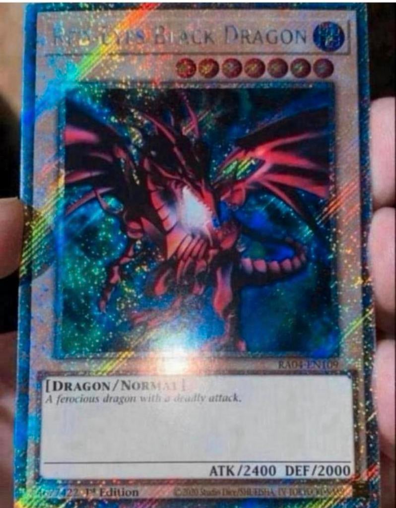 Yu-Gi-Oh! Red Eyes Black Dragon RA04 1st Edition !, Hobby en Vrije tijd, Verzamelkaartspellen | Yu-gi-Oh!, Ophalen of Verzenden