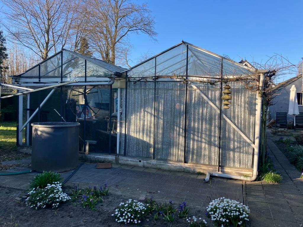 Broeikas 9mx6.5m, Ophalen, Glas, Gebruikt, Aluminium