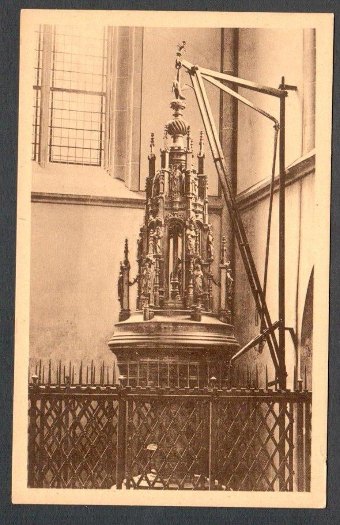 Oude Ansicht - Zutphen - Doopvont St. Walburgskerk - Gld., Ophalen of Verzenden, 1940 tot 1960, Ongelopen, Gelderland