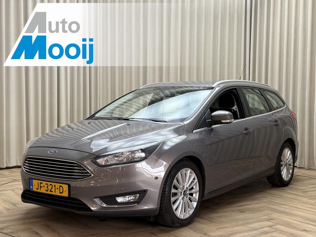 Ford Focus Wagon 126 PK 1.0 Titanium EXPORT / OrgNL! / Navig, Stof, Gebruikt, Euro 6, Bruin