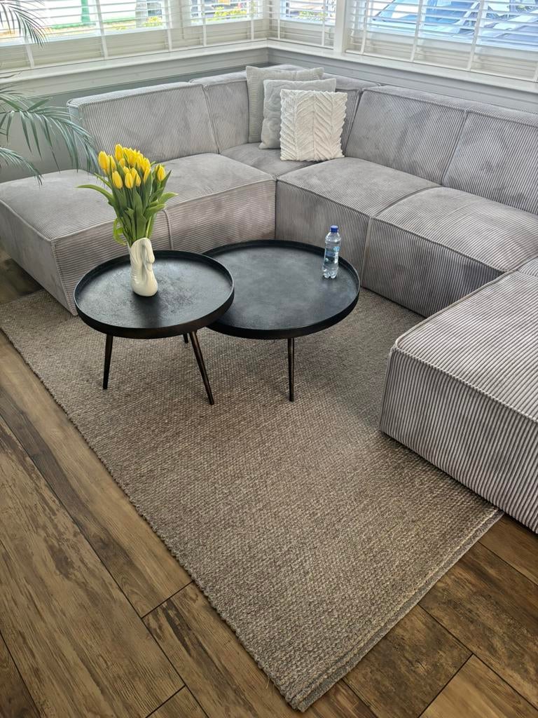 Wollen vloerkleed grijs 230x160, Huis en Inrichting, Stoffering | Tapijten en Kleden, Ophalen, Gebruikt, Rechthoekig, 200 cm of meer