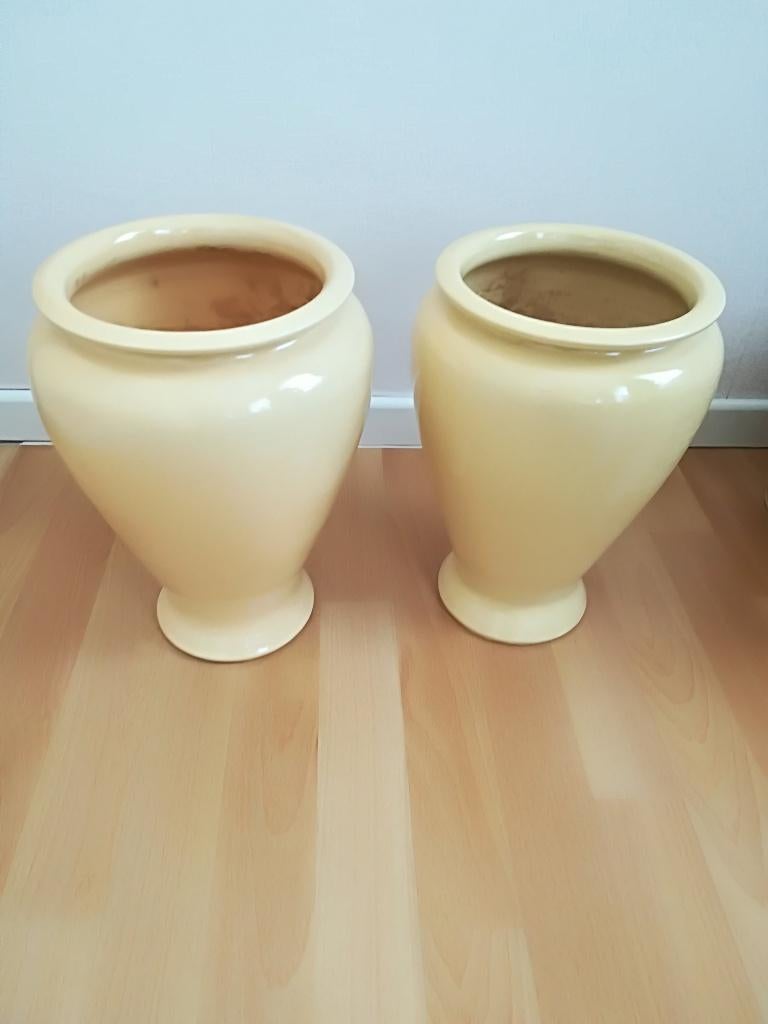 2 Bloempotten (Als Nieuw), Ophalen, Rond, Zo goed als nieuw, Aardewerk