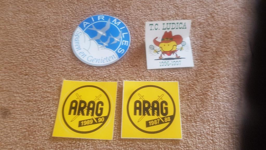 Stickers en Plaatjes reclame arag airmiles, Verzenden, Nieuw, Meerdere stickers