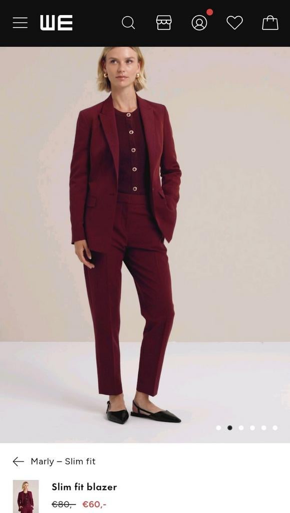 WE Fashion slimfit dames pak Marly, Kleding | Dames, WE, Nieuw, Ophalen of Verzenden, Maat 36 (S)