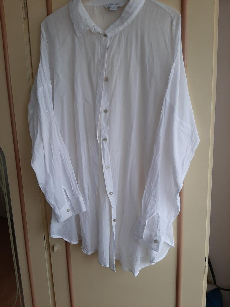 Witte blouse van India katoen Primark mt L, Ophalen of Verzenden