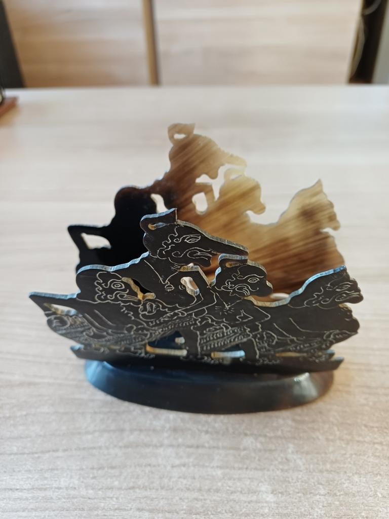 Indonesische brievenhouder van buffelhoorn, Ophalen of Verzenden