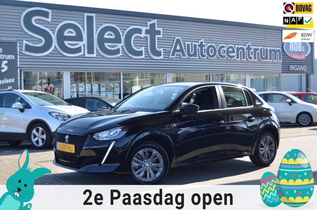 Peugeot E-208 EV Active Pack 50 kWh|AUTOMAAT|CARPLAY|NAVI|PD, 136 pk, Gebruikt, Met garantie (alle), Zwart