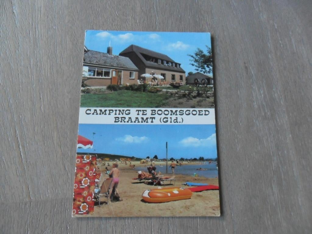 Braamt gld, camping te Boomsgoed 1980, Verzenden, 1980 tot heden, Gelopen, Gelderland