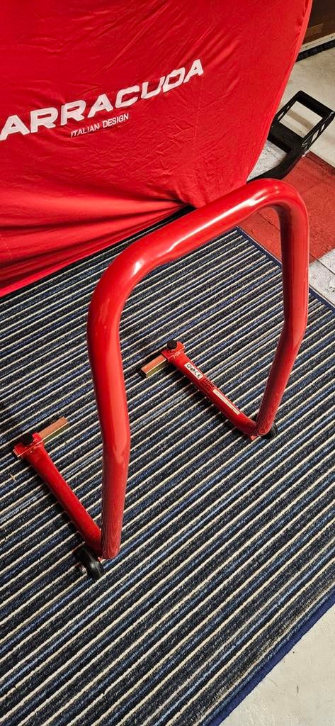 Rode motorbok / Paddock stand, Ophalen of Verzenden