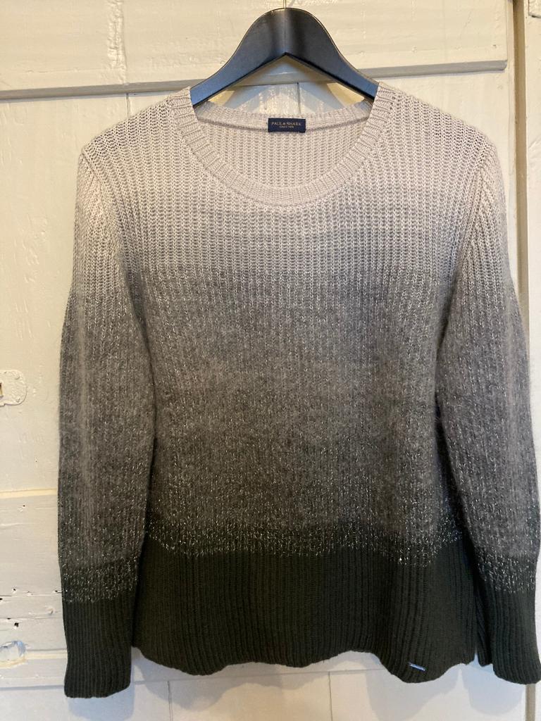 PAUL&SHARK grijs/groene r.h. pull 42, Maat 42/44 (L), PAUL&SHARK, Ophalen of Verzenden, Zo goed als nieuw