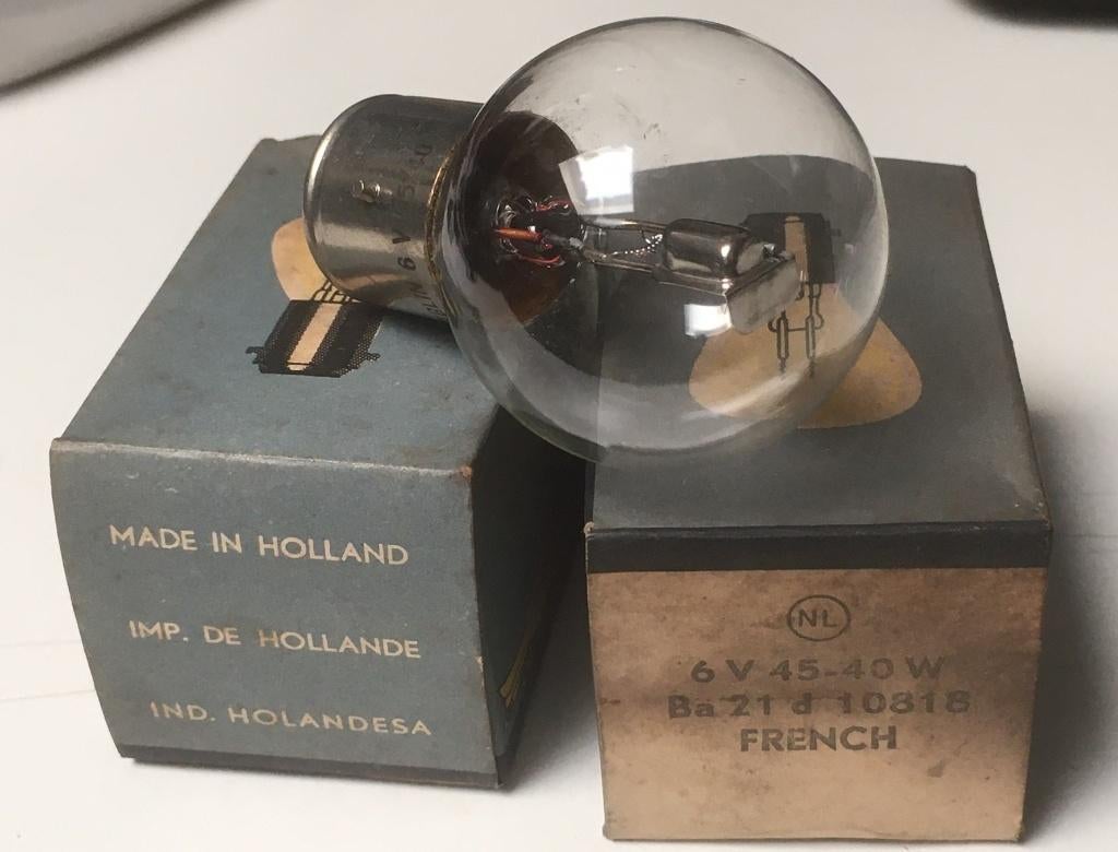 5 stuks Neglin 6. Volt 45-40 W. duplolamp met Ba21d fitting., Auto-onderdelen, Ophalen of Verzenden, Nieuw, Volvo