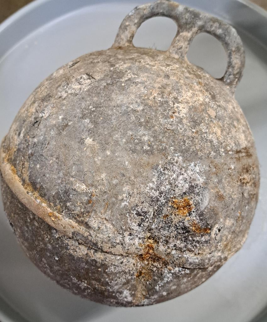 Nostalgische vintage Zinken Zeevisnet drijver, Antiek en Kunst, Verzenden