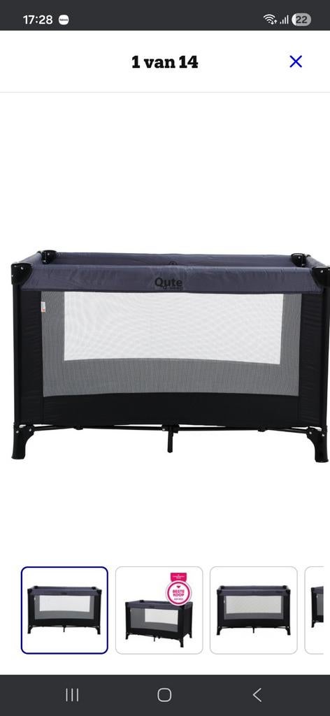 Qute Q-dream Campingbed, Ophalen of Verzenden, Zo goed als nieuw, Reisbedje