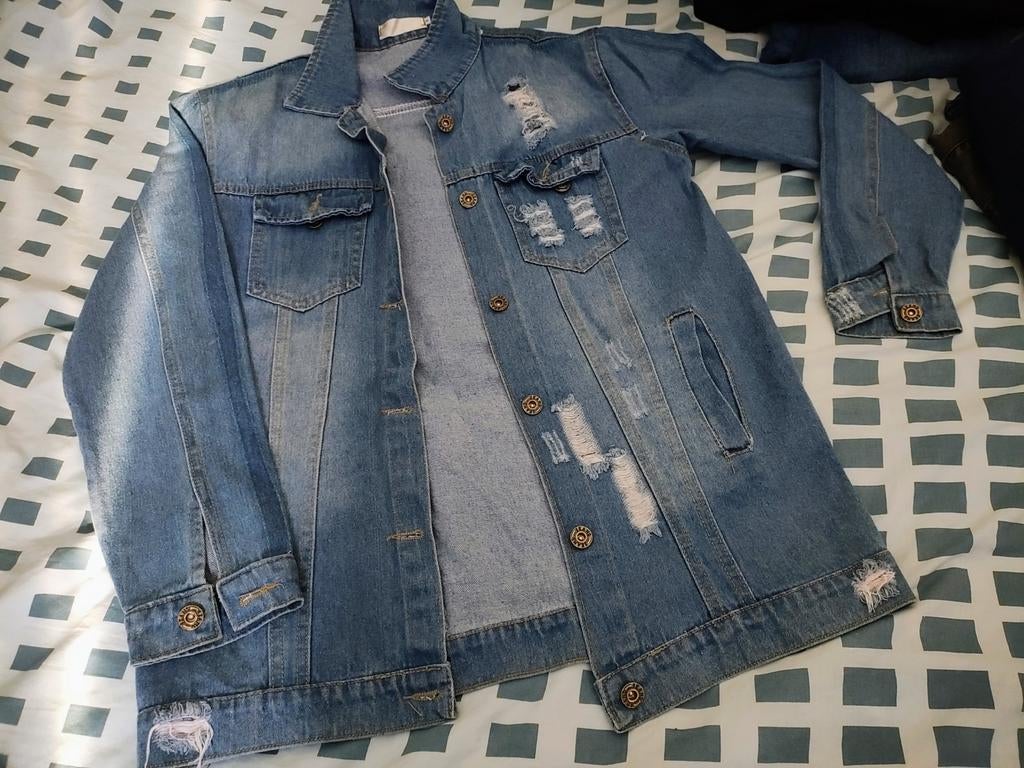 Trendy denim jacket, Ophalen of Verzenden, Zo goed als nieuw, Maat 36 (S), Blauw