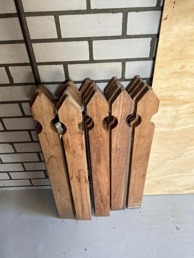 Houten hekspijlen voor tuinhek of decoratie 19 stuks, Tuin en Terras, Tuinhekken en Hekwerk, Ophalen, Nieuw, Hout, Tuinhek