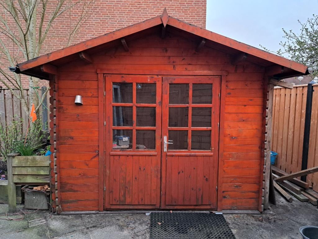 Schuur tuinhuisje chaletstyle, Ophalen, Gebruikt, 250 tot 500 cm, Schuur