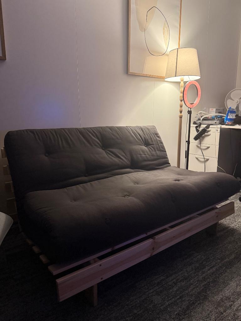 Futon, Ophalen, Tweepersoons, 140 cm, Zo goed als nieuw