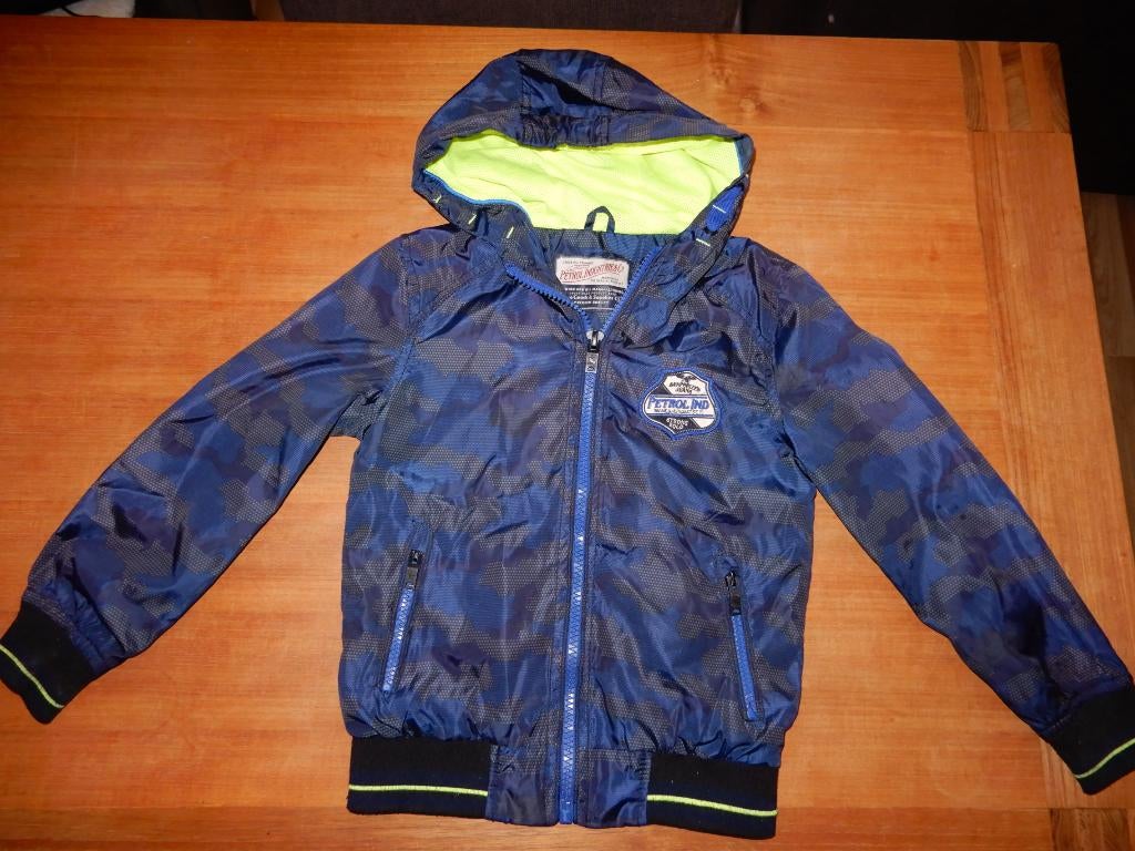 Petrol Industries zomerjas / jas mt 128 blauw neongeel, Gebruikt, Petrol, Verzenden, Jongen