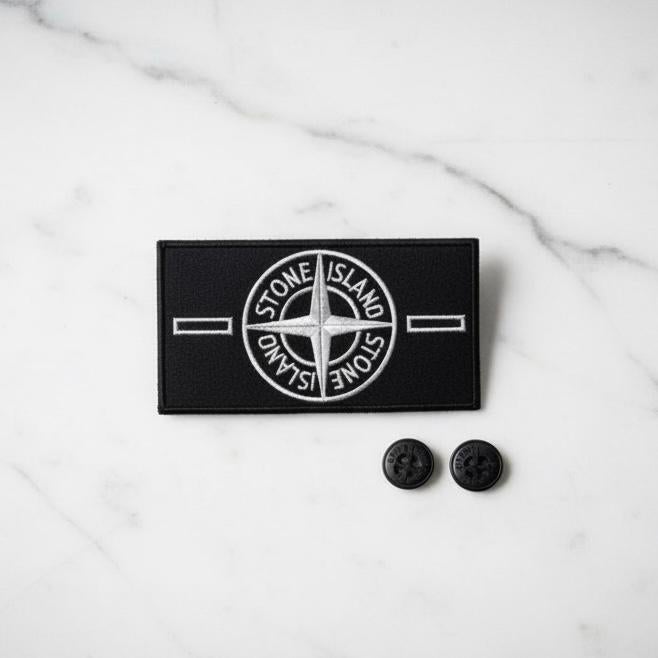 Stone Island ghost logo patch met 2 knopen, Verzenden, Overige onderwerpen