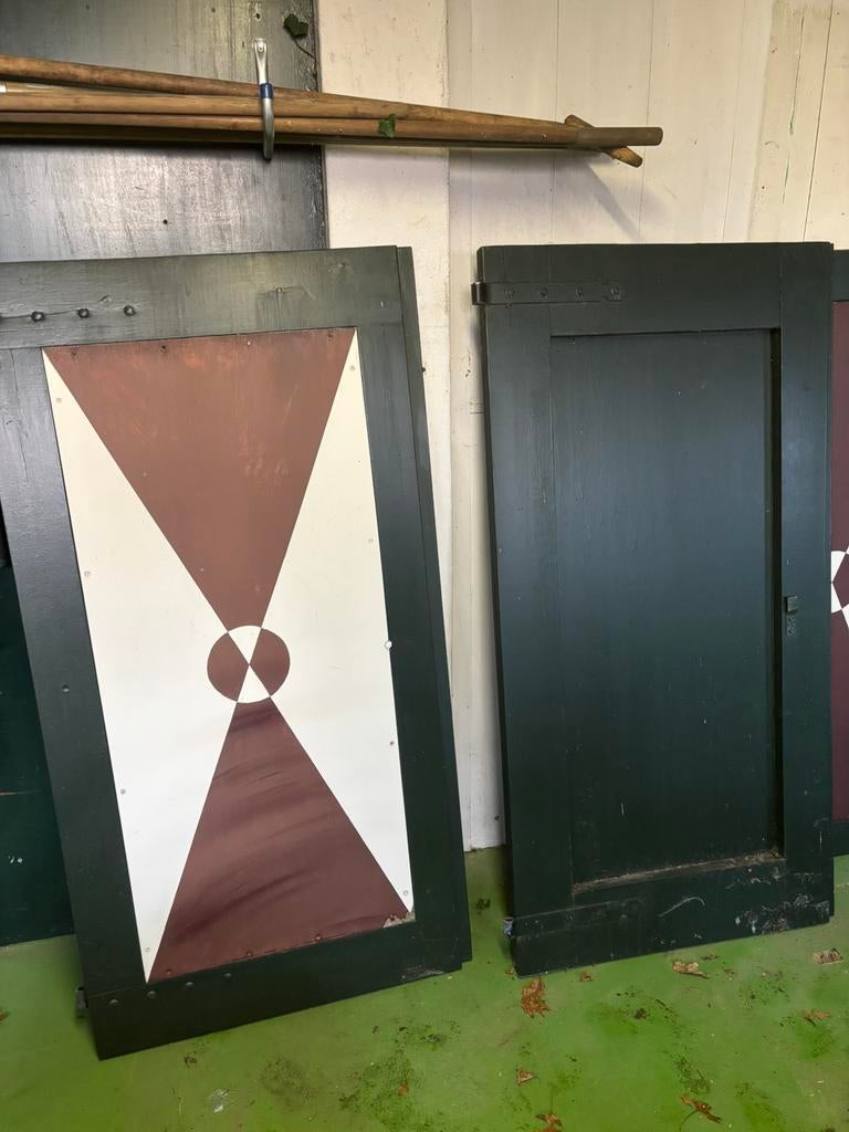 houten raamluiken 4 stuks, Ophalen, Gebruikt