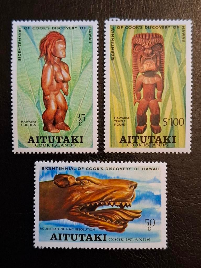 Aitutaki 1978 Discovery Hawaii, Ophalen of Verzenden, Postfris