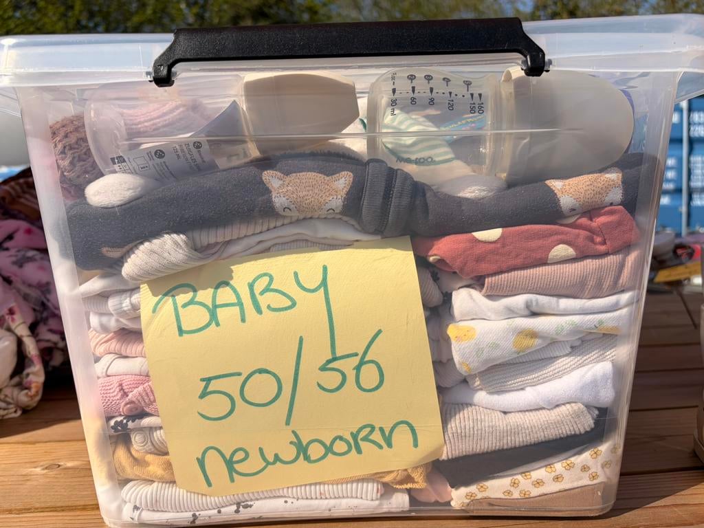 Bak babykleding 50/56, Ophalen of Verzenden, Zo goed als nieuw, Maat 56