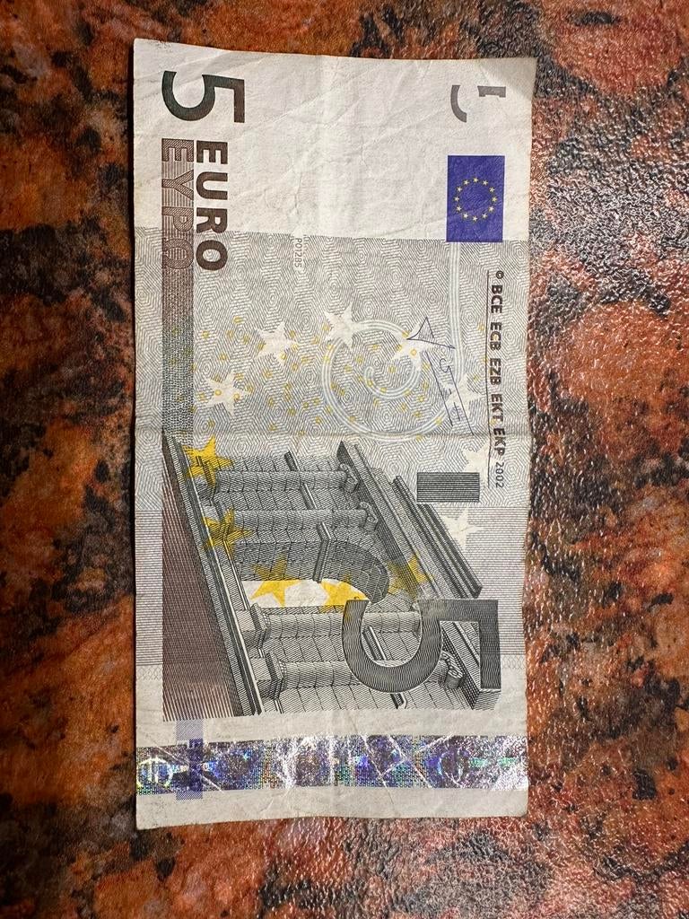 5 euro bankbiljet geproduceerd in 2002, Postzegels en Munten, Bankbiljetten | Europa | Eurobiljetten, Ophalen of Verzenden, Overige landen