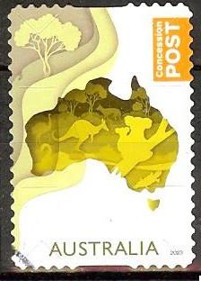 164 Australië 2023 Concession Post s/a groengeel, Verzenden, Gestempeld