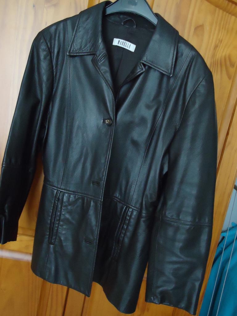 Lams leren damesjas., Kleding | Dames, Jasjes, Kostuums en Pakken, Zo goed als nieuw, Jasje, Maat 42/44 (L), Bruin, Ophalen of Verzenden