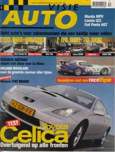 Autovisie 1 2000 : Toyota Celica - Lexus IS200 - Alfa 156 TS, Ophalen of Verzenden, Gelezen, Algemeen