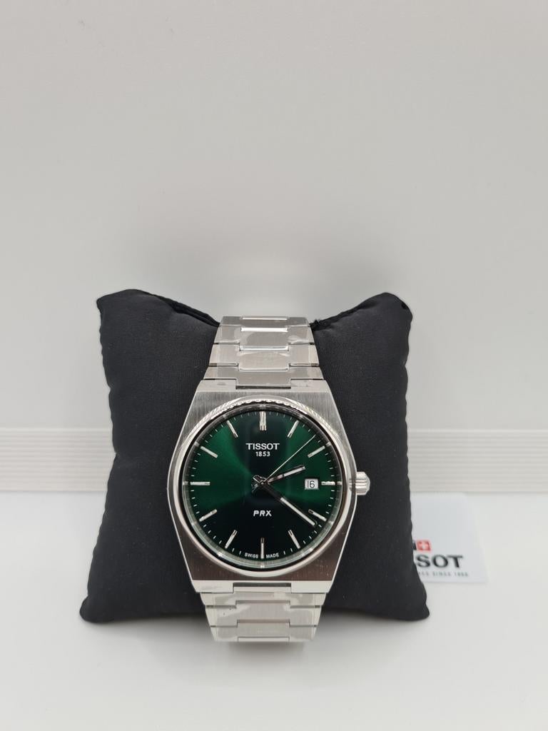 Tissot PRX Groen 40mm - Full Set / Ongedragen - Quartz, Overige merken, Staal, Staal, -