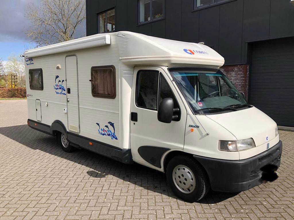 Te koop camper Fiat Ducato, Caravans en Kamperen, Campers, Reservewiel, Ringverwarming, Fiat, 7 tot 12 maanden geleden