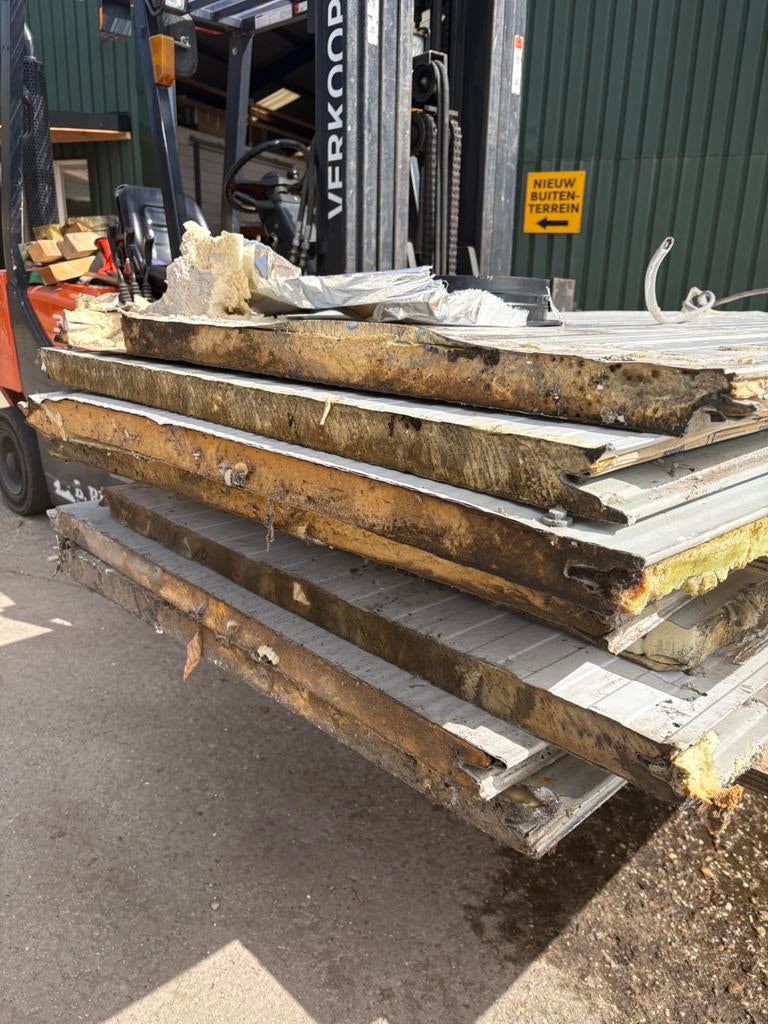 Sandwichpanelen, damwand restpartijen, Ophalen, Gebruikt, ., .