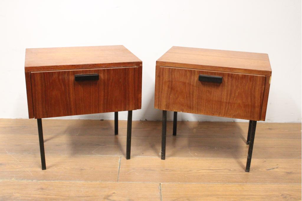 Set van 2 Vintage Nachtkastjes - Jaren '60, Huis en Inrichting, Slaapkamer | Nachtkastjes, Ophalen of Verzenden, Niet ingevuld