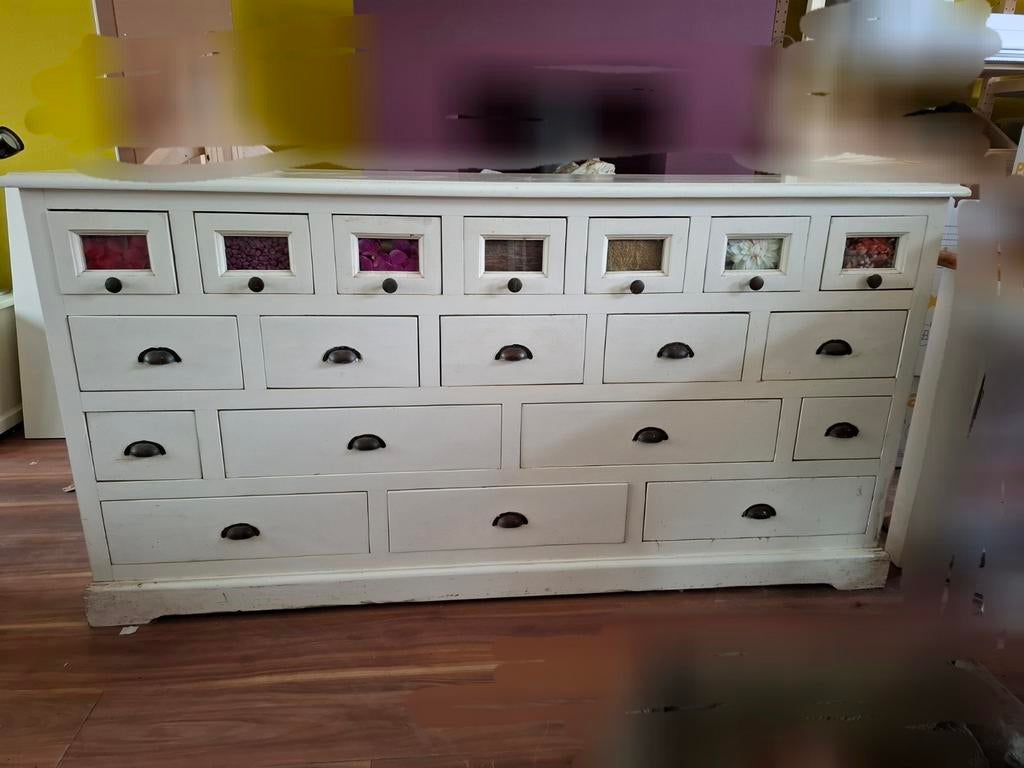 Massieve apothekers kast zsm ophalen!, Ophalen, Gebruikt, 200 cm of meer, Glas