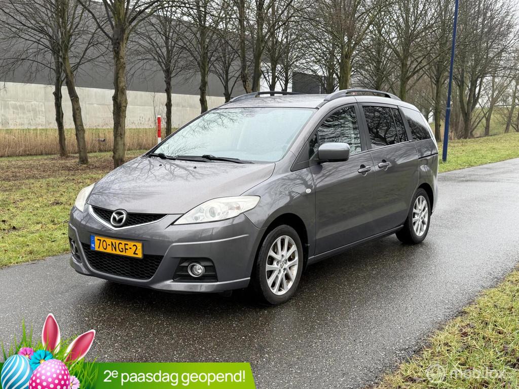 Mazda 5 2.0 Katano*7 PERS*NEW APK 03/27*AIRCO*TREKHAAK, 145 pk, Stof, Gebruikt, Zwart