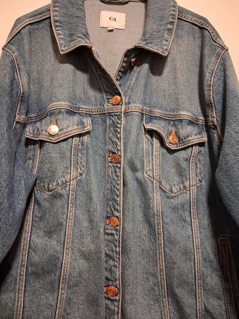 C&A Spijkerjasje XL 46/48, Kleding | Dames, Blauw, Maat 46/48 (XL) of groter, Ophalen of Verzenden, Gedragen