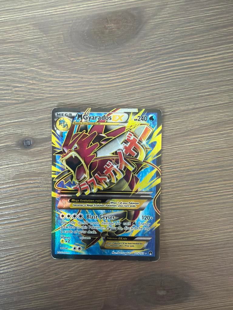 Pokémon Kaart: Mega Gyarados EX (HP 240) - Zeldzaam, Ophalen of Verzenden, Zo goed als nieuw, Losse kaart, Foil