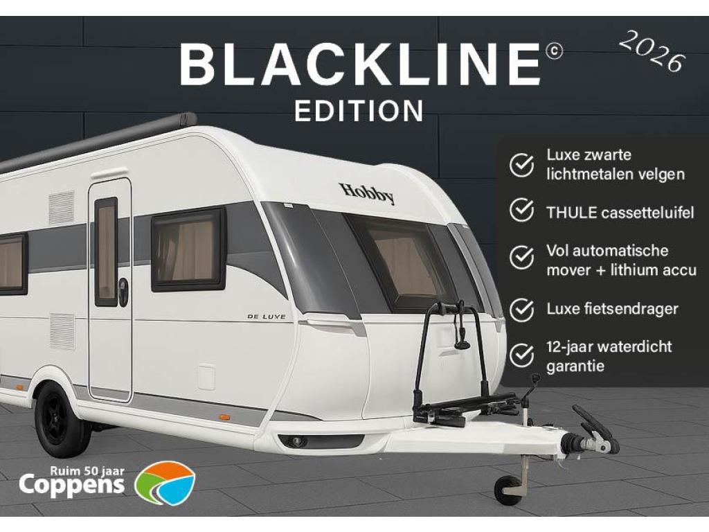 Hobby Prestige 620 CL 2026 BLACKLINE ACTIE!!!, Caravans en Kamperen, Standaardzit, Hobby, Overige typen, Bedrijf