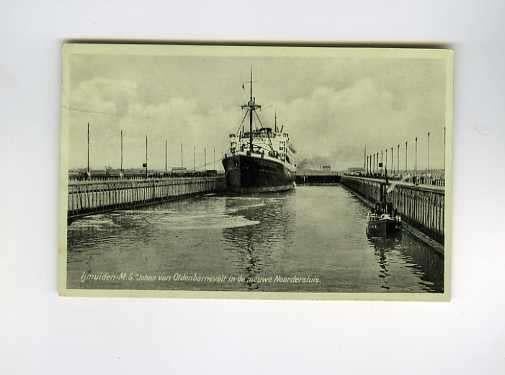 scheepvaart-foto/kaart-IJMUIDEN-J.V.O-mij nederland, Ophalen of Verzenden, 1940 tot 1960, Gelderland