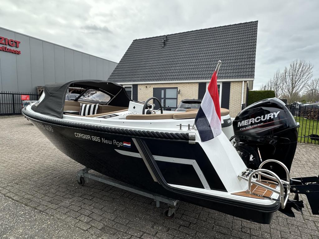Corsiva 565 met 40 pk Mercury, Watersport en Boten, Sloepen, Gebruikt, 30 tot 50 pk, 3 tot 6 meter, Buitenboordmotor, Benzine
