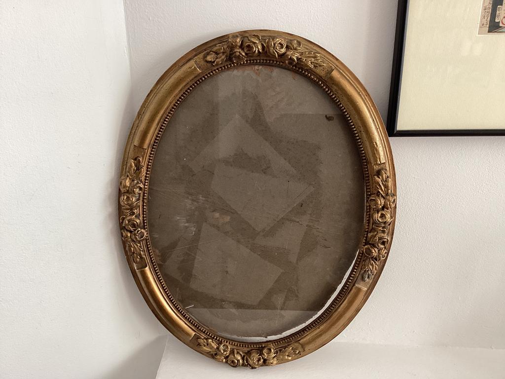 Lijst ovaal antiek, Ophalen of Verzenden