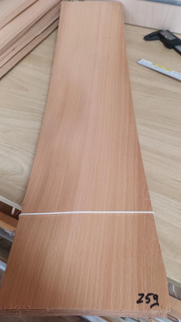 Beuken fineer 1,4mm , 65 x 15 cm, Ophalen of Verzenden