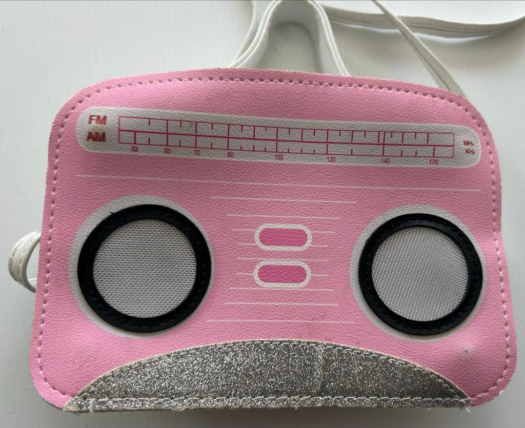 Roze radio schoudertasje, Ophalen of Verzenden, Gebruikt, Roze, Schoudertasje