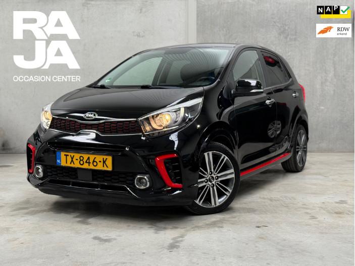 Kia Picanto 1.0 T-GDI GT-Line CARPLAY CLIMA LEDER KEYLESS DE, Auto's, Voorwielaandrijving, Gebruikt, 100 pk, Zwart