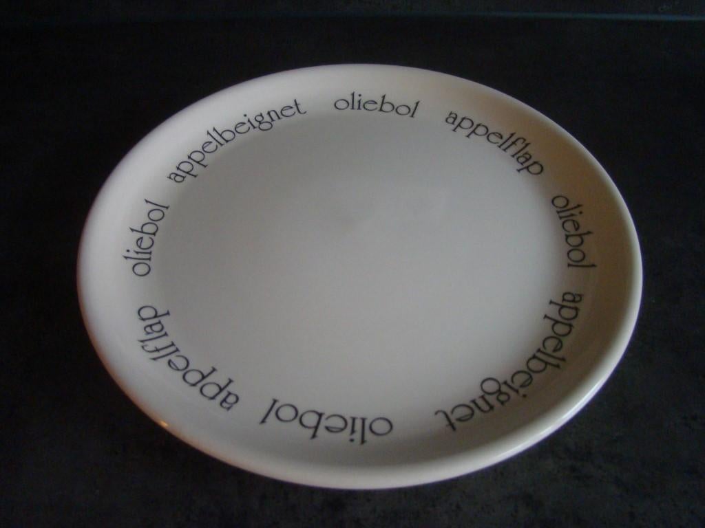 bord voor oliebollen, appelflappen etc., Huis en Inrichting, Keuken | Servies, Nieuw, Ophalen of Verzenden, Bord(en), Overige stijlen