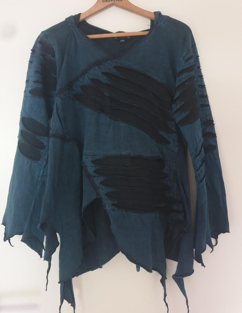 Gothic ripped longsleeve/trui + capuchon, Kleding | Dames, Verzenden, Nieuw, Overige kleuren, Lange mouw