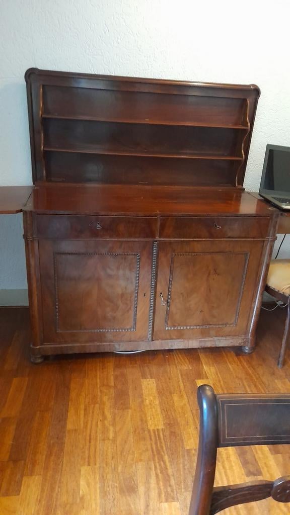 Antiek Klapbuffet / Dressoir met Opbouw, Ophalen of Verzenden